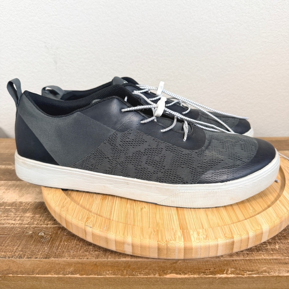 Huk Mahi Fishing Shoes Mens 14 Grey Black H8021005013 Boat Deck Sneakers read